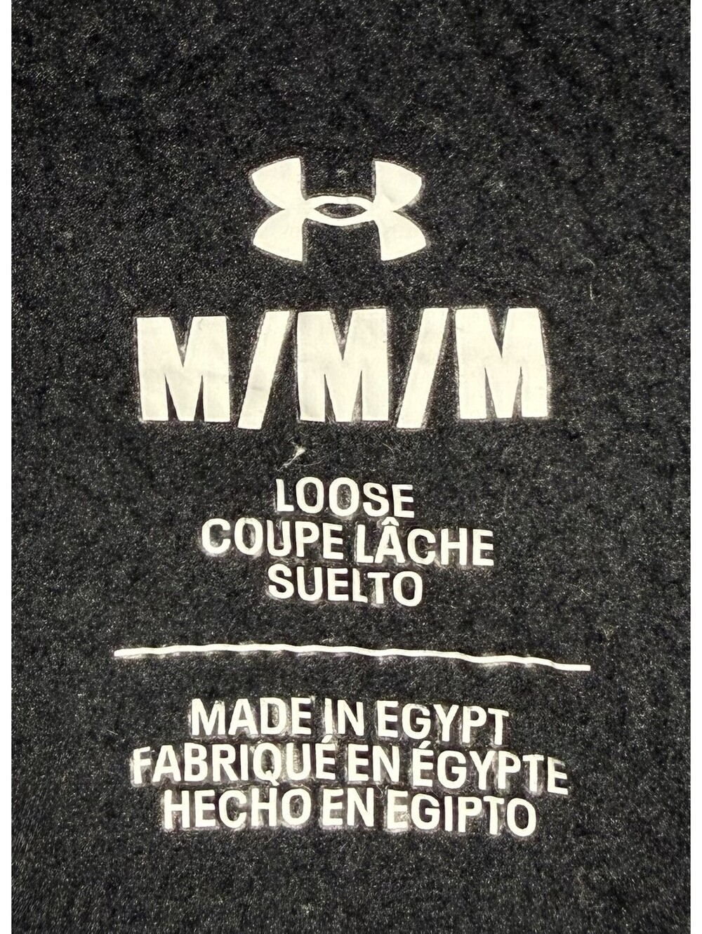Under Armour Men’s M Loose Black Pullover Hoodie Big Logo Fleece Athletic - Picture 6 of 6